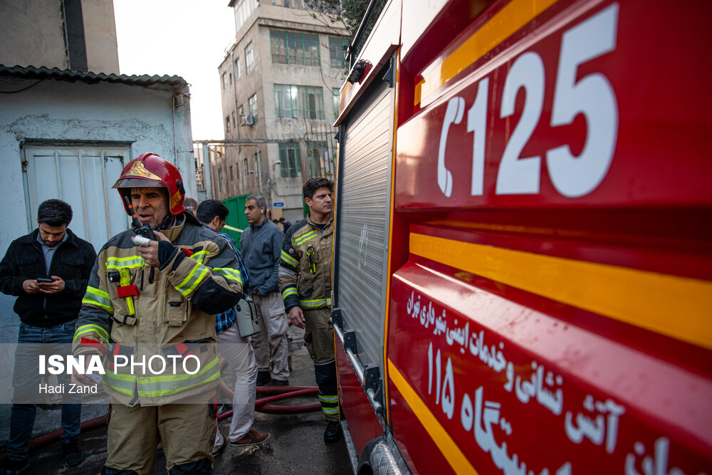 حریق در انبار کپسول گاز مایع در شهرری